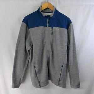 Orvis Large Mens Gray Blue Full Zip Fleece Pockets Warm Fall‎ Spring Jacket